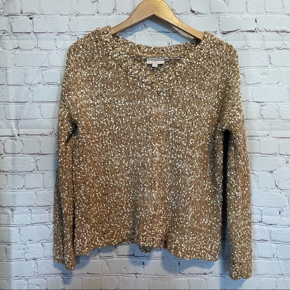 LOFT V-Neck Textured Sweater size Medium